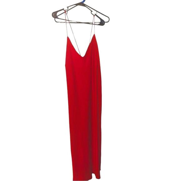 T2. Fabletics Red Slip Midi Dress with slit 3X - Picture 4 of 9